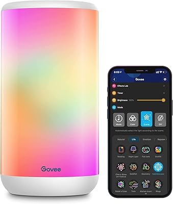 Intelligent table lamp JOVI, LED RGBIC Alexa Control, bedside night light with scene modes, table light with variable intensity for bedroom and living room.. Your everyday shopping destination, DIAYTAR NIGERIA offers unbeatable value with quick delivery times.