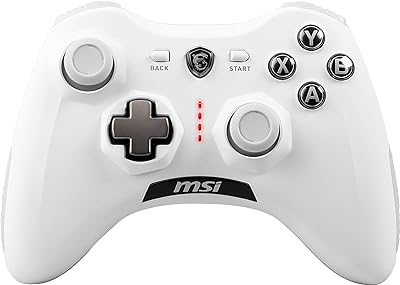 Double vibration MSI Rechargeable Wireless Gaming Controller for PC and Android - White V2 Force) Force).. E-commerce made for Nigeria — fast delivery and low prices at DIAYTAR.