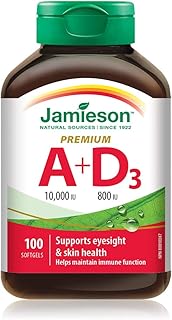 Jamieson vitamin A 10,000 IU + vitamin D 800 IU - Premium, 100 units.. Love deals? DIAYTAR Nigeria has you covered with low prices and fast delivery.