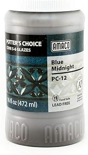 Amaco Potter's Choice Glaze Blue Midnight PC-12 High Fire without lead for pottery, cookies and ceramics, 1 pint.. Don’t wait weeks — DIAYTAR Nigeria delivers your order in just a few days.