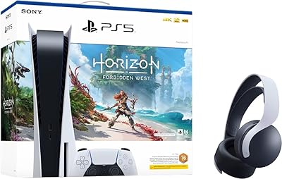 PlayStation 5 -disc video game console with Horizon Forbidden West coupon and white 3D helmet (water version).. Unlock a world of affordable products with DIAYTAR NIGERIA's expansive e-commerce platform.