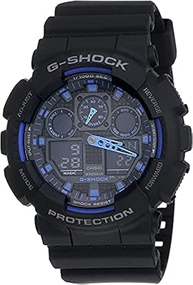 Analog-numerical watch G-Shock GA-100-1A2DR for men, black, bracelet.. DIAYTAR NIGERIA: Where smart shoppers find everything they need at prices they can afford.
