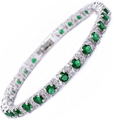 Multicolored circular tennis bracelet encrusted with white gold plated stones.. Shop from Nigeria's largest product selection at DIAYTAR, with budget-friendly prices and swift delivery.