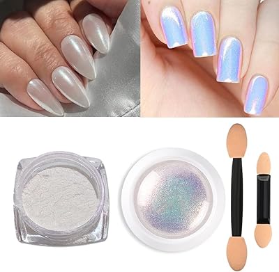 Gotrades 2 pieces chrome nail polish white pearl siren.. Join the movement — fast, affordable shopping only at DIAYTAR Nigeria.