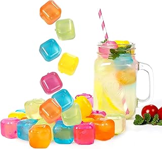 Pepiskey 48 Packages of reusable plastic ice cubes, colored ice cubes recongered for drinks, vodka or coffee, washable ice cubes that do not melt, combination of random colors without dilution.. Shop easy, pay less, get it fast — with DIAYTAR Nigeria.