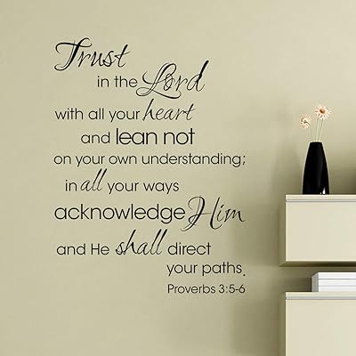 Decalmile "Confidence in the Lord" Wall sticker Biblical Quotes Inspiring Religious Religious Stickers Salon Dining Room.. DIAYTAR NIGERIA: Your partner in affordable online shopping with dependable delivery within 8 days.
