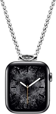 Pendant Hipai necklace adapter compatible with Apple Watch, Infinity connector and double loop, delivered with a 32 -inch 32 -inch stainless steel wheat chain for iWatch Series 6/5/4/3/SE - Infinity buckle of 40 mm.. DIAYTAR NIGERIA: Where online shopping becomes effortless with budget-friendly nationwide delivery.