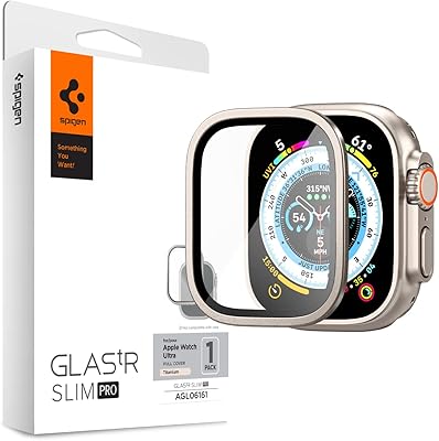 Spigen Glaster Slim Pro screen protector designed for Apple Watch Ultra (49 mm) in soaked glass with full cover with alloy frame - titanium.. Nigeria's fastest-growing e-commerce site offers unbeatable prices and delivery within 8 days.