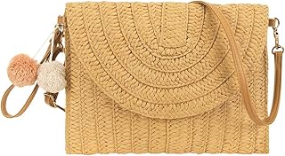 Straw strap bag for women, pompom shoulder bag in hand woven by hand, shoulder bag suitable for summer and beach and wallet and wallet.. Nigeria’s trusted store online — DIAYTAR Nigeria never disappoints.