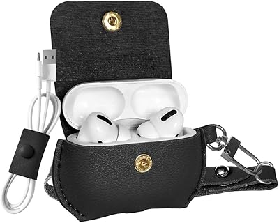 Promate AirPods Pro, Faisu leather case with cover compatible with wireless loading, anti-light transport straps and cable organizer, black.. Your digital shopping companion, DIAYTAR NIGERIA offers unmatched value with nationwide shipping.