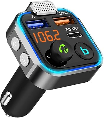 FM transmitter and ultimate car charger - Bluetooth 5.0, fast charge, hi -fi stereo music, hands -free calls, compatible with voice assistant.. DIAYTAR NIGERIA: Where every click leads to affordable purchases delivered promptly to your door.