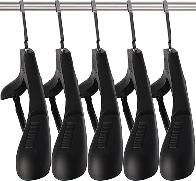Extra wide plastic hangers, package of 15, width: 17.7 inches, notched shoulders and swivel hooks, black.. DIAYTAR NIGERIA: Transforming how Nigerians shop with our vast selection and nationwide delivery.