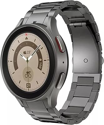 Dado spare bracelet in stainless steel compatible with Samsung Galaxy Watch 5 PRO 45 mm, Stainless steel bracelet without space/space without space.. Shop with confidence at DIAYTAR NIGERIA, enjoying competitive prices and delivery within 8 days.