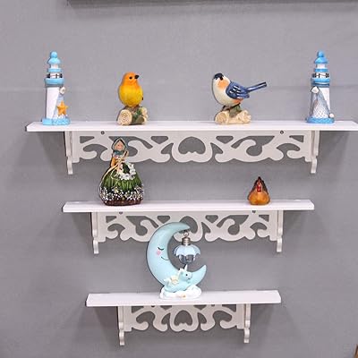 Lingwei wooden wall shelves Lot of 3 floating storage white storage for living room.. DIAYTAR NIGERIA revolutionizes access to quality products with affordable prices and dependable shipping.