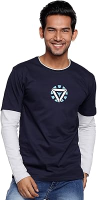 The Souled Store Official Iron Man: Arc Reactor Logo T-shirt with long cotton sleeves.. DIAYTAR NIGERIA brings affordable shopping solutions to every corner of Nigeria in just 5-8 days.
