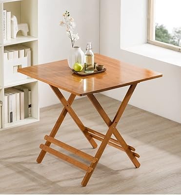 Portable folding table in waterproof wood Rubik for interior, exterior, campsite, picnic, porch, patio (small, square).. DIAYTAR NIGERIA connects you with thousands of products at competitive prices, delivered within a week.