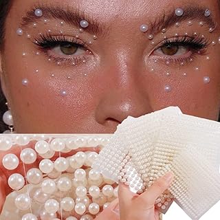 Amzoya 2800 pieces of pearl stickers, 4 sizes, flat white sticker flat for decoration of the face, makeup, nails, telephone, crafts and scrapbooking.. Get unbeatable value on every order with DIAYTAR Nigeria.