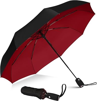 Wave windbreaker travel umbrella - Compact, automatic, powerful, portable, windshield, mini foldable backpack for rain - men women.. DIAYTAR NIGERIA: Where every shopping need is met with affordable prices and timely delivery.