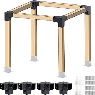 Newricson raised wooden pergola kit for carpentry 4 "x.. Make shopping fun and stress-free with DIAYTAR Nigeria.