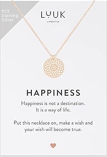 Sterling 925 silver necklace with pendants and cards with message of happiness, lucky charm, friendship gift, jewelry for women, silver, gold, pink.. Discover why thousands choose DIAYTAR NIGERIA for affordable products delivered in less than a week.