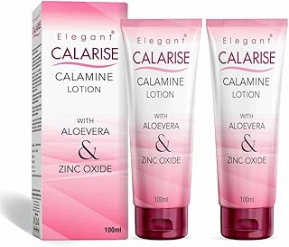 Calarize Elegant Calamine Lotion with aloe vera and zinc oxide, 100 ml (pack of 2) to soothe the skin and rashes (pack of 2).. DIAYTAR NIGERIA makes online shopping accessible to all with budget-friendly prices and reliable delivery.