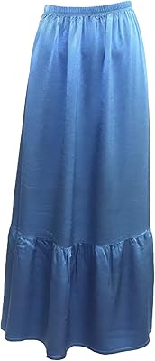 Long ruffled skirt in satin for women (model: sat-27).. Discover why millions choose DIAYTAR for affordable online shopping with delivery in just 5-8 days.