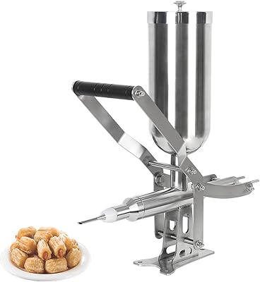 Commercial manual churro filling machine, 4.5 l, 6 mm in diameter, injection core in stainless steel 304, Spanish churro candy filling machine for commercial or domestic use.. DIAYTAR NIGERIA: Your partner in affordable online retail with reliable delivery across the nation.