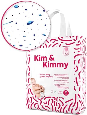 Kim & Kimmy diapers - size 2, 4-8 kg, quantity 72 space trip.. DIAYTAR NIGERIA: Where every purchase is affordable and delivery is always within a week.