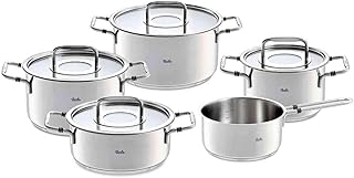 Bonn fissler stainless steel kitchen battery with 4 lids.. DIAYTAR NIGERIA: Your affordable shopping destination with thousands of products delivered in days.