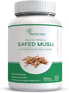 Herbal Max Safe Muesli (Chlorophytum Borrelianum) helps to provide energy | Endurance and strengthening | Shoe immunity - 800 mg, 60 capsules.. DIAYTAR NIGERIA: Where shopping meets satisfaction with affordable prices and prompt delivery services.