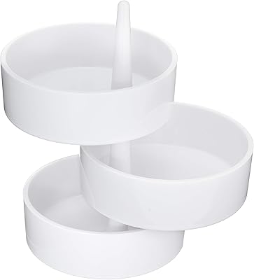 Amazon organizer with 3 layers and swivel tray for jewelry storage, white.. Your trusted marketplace, DIAYTAR NIGERIA offers comprehensive selection with budget-friendly delivery.