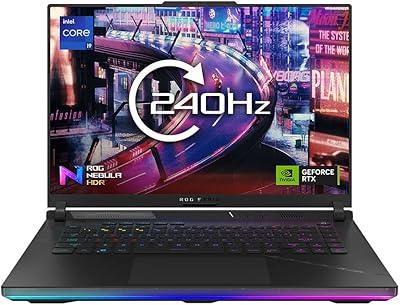 Laptop ASUS ROG Stix Scar 16 G634JZ 16 inch WQXGA 240 HZ 1100 Nits (Intel I9-13980HX, NVIDIA GeForce RTX 4080, 32 GB of RAM, 1 TO SSD, Windows 11) includes a ROG HDR Nebula screen.. Why shop anywhere else? DIAYTAR Nigeria has it all and delivers fast.