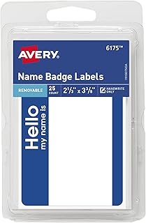 Nominative label Avery hello my name is, white with blue border, 25 removable nominative labels (06175).. Shop with intention at DIAYTAR NIGERIA, offering thousands of products delivered nationwide in days.