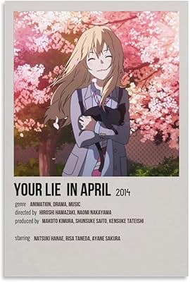 Your Lie in April Posting Vintage Wall Animated For Bedroom, Modern Image For Family Room, Wall Decoration 30 x 45 cm, 12 x 18 inches (30 x 45 cm).. Your complete shopping solution, DIAYTAR NIGERIA offers extensive choice with competitive prices and delivery.