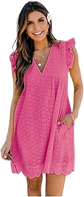 Rioxs Summer Summer Dress in V -neck for Women Short Sleeve Dress Dress with ruffle dress.. Experience the convenience of one-stop shopping with DIAYTAR NIGERIA's diverse and affordable marketplace.