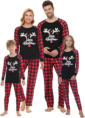 Myfav Family Christmas Pajamas matching together pajamas with long sleeves night clothes for women men girls children's children.. Shop for less and receive more with DIAYTAR NIGERIA's expansive e-commerce platform and nationwide delivery.