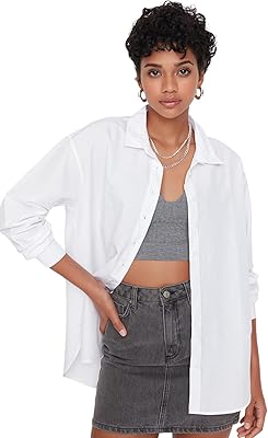 Trendyol Shirt with Basic Overdown Knitted Collar For Women.. Your ultimate shopping destination, DIAYTAR NIGERIA combines extensive selection with affordable shipping.