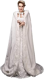 White wedding coat for women with hood, long winter wedding envelope, hot faux fur cap.. DIAYTAR NIGERIA makes quality accessible to all with our affordable prices and quick delivery service.