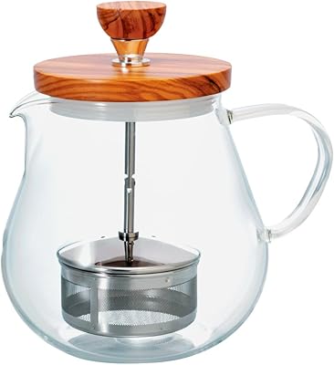 Hario CD teapot in olive wood 700 ml, glass, transparent.. Order today, receive in days — DIAYTAR Nigeria makes it possible.