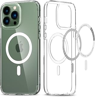 SPIGEN Ultra Hybrid Mag Cover Compatible with Magsafe designed for iPhone 13 Pro Max - White.. Shop with confidence at DIAYTAR NIGERIA, where affordability meets reliability in less than 8 days.
