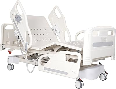 Hospital electric bed - Multifunctional portable electric bed with 5 functions for electronic intensive care hospital with rod IV, Trendelenburg and Trendelenburg.. Find everything you need at prices you'll love with DIAYTAR NIGERIA's comprehensive e-commerce platform.