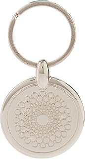 Round metal keychain with Expo 2020 Dubai logo, silver.. Transform your shopping experience with DIAYTAR NIGERIA's vast product selection delivered at unbeatable prices.