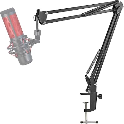 Ushears quadcast pole arm support - Professional microphone support adjustable compatible with the hyperx quadcast s microphone.. Save time and money with DIAYTAR Nigeria’s online store.
