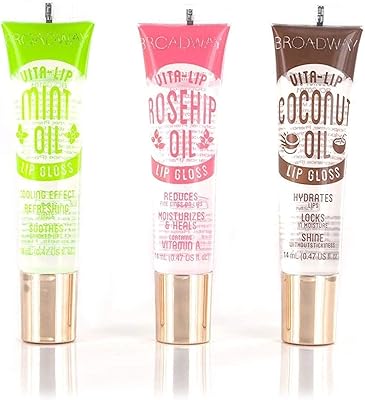 Broadway vita lip sheer lip gloss (3 pieces - mint oil, coconut and musk rose), 3 pieces (1).. Transform your shopping experience with DIAYTAR NIGERIA's vast product selection delivered at unbeatable prices.