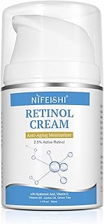 Retinol face cream, 2.5% retinol moisturizer, hyaluronic acid, anti-aging moisturizer day and night for women and men, for all skin types.. Experience hassle-free shopping with DIAYTAR NIGERIA's user-friendly platform and prompt delivery service.