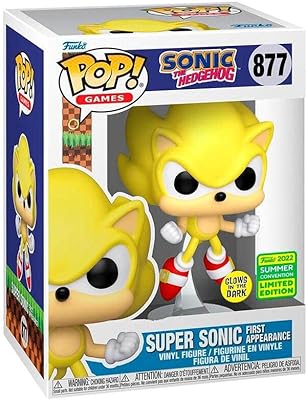 Pop Funko 65259! Toys: Sonic the Hedgehog - Super Sonic First Apparition (exclusivity of the Glow in the Dark Convention in the summer of 2022) #877, gray, single size.. Shop with purpose at DIAYTAR NIGERIA, where diverse selection meets budget-friendly nationwide delivery.
