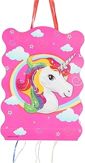 Pinata Licorne bag Brian Giggles with multicolored cords for unicorn birthday party supplies.. DIAYTAR NIGERIA: Connecting every Nigerian with quality products at prices everyone can afford.