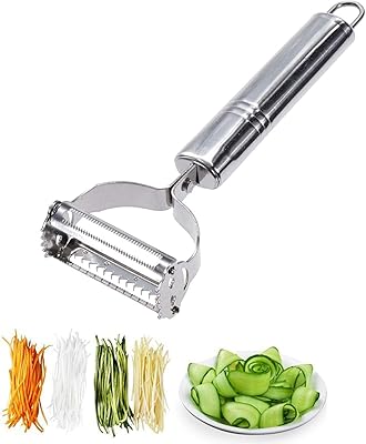 Blue Space Premium 2 in 1 Julienne peeler and ultra -tracing Ergonomic steel vegetables stainless steel, potato peel.. DIAYTAR NIGERIA: Your partner in affordable online retail with reliable shipping across Nigeria.