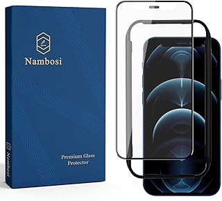 Nambusi screen protector in matt tempered glass, anti -reflective and finger anti -traces, with full coverage for iPhone 12 pro max - black, 6.7 inches.. DIAYTAR Nigeria: Where affordability meets speed and quality.