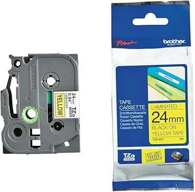Brother adhesive tape 24 mm Black Yellow Tze-651.. DIAYTAR NIGERIA delivers value, variety, and convenience with our nationwide 5-8 day shipping.
